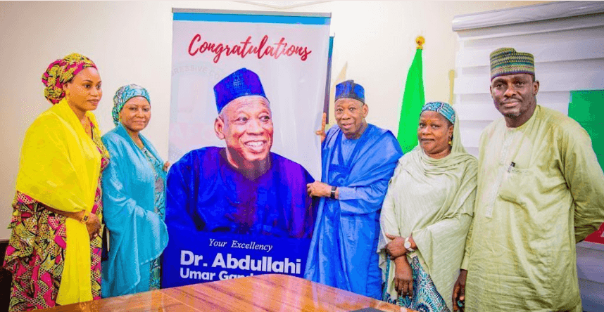 Dr. Ganduje Welcomes France Chapter Leader, Haj. Aminat.